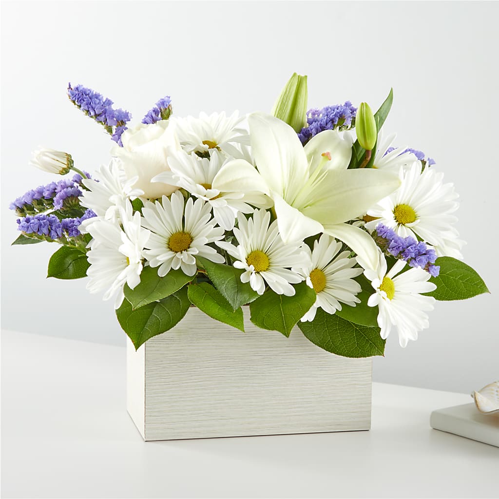 Beyond Blue Box Bouquet – D & L FLORIST & GIFTS LLC, Houston MO