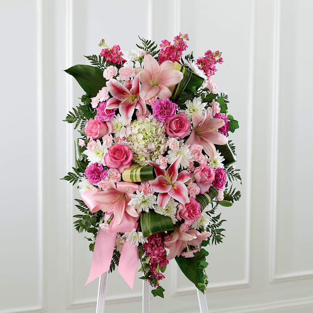 Comforting Standing Spray – D & L FLORIST & GIFTS LLC, Houston MO