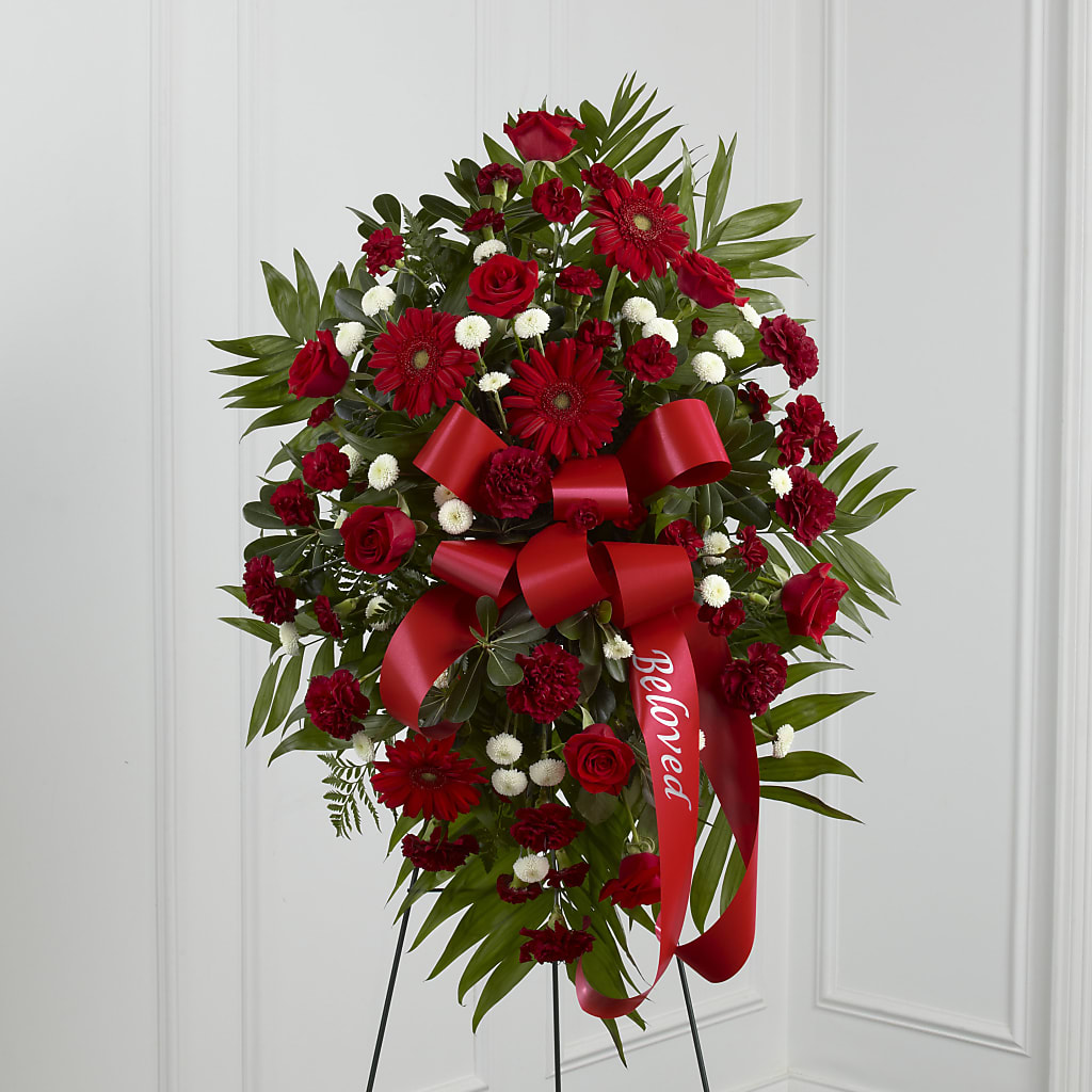 Treasured Memories Standing Spray – D & L FLORIST & GIFTS LLC, Houston MO