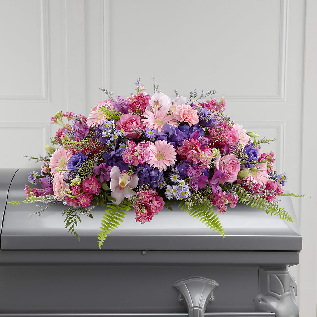 Glorious Garden Casket Spray – D & L FLORIST & GIFTS LLC, Houston MO