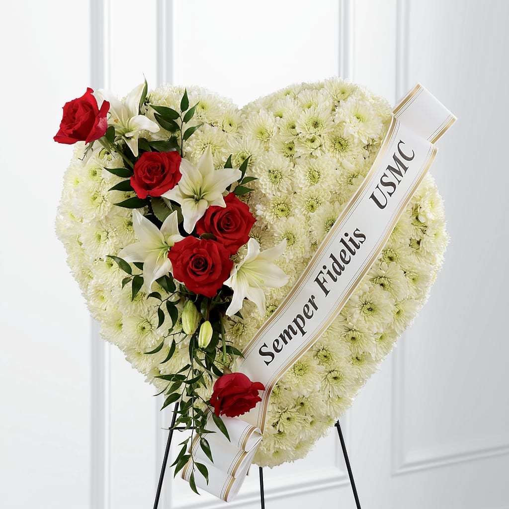 Heartfelt Hero Standing Heart – D & L FLORIST & GIFTS LLC, Houston MO