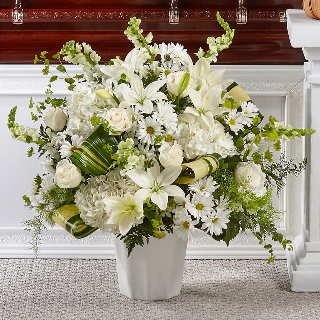 Thoughts of Tranquility Floor Basket – D & L FLORIST & GIFTS LLC, Houston MO