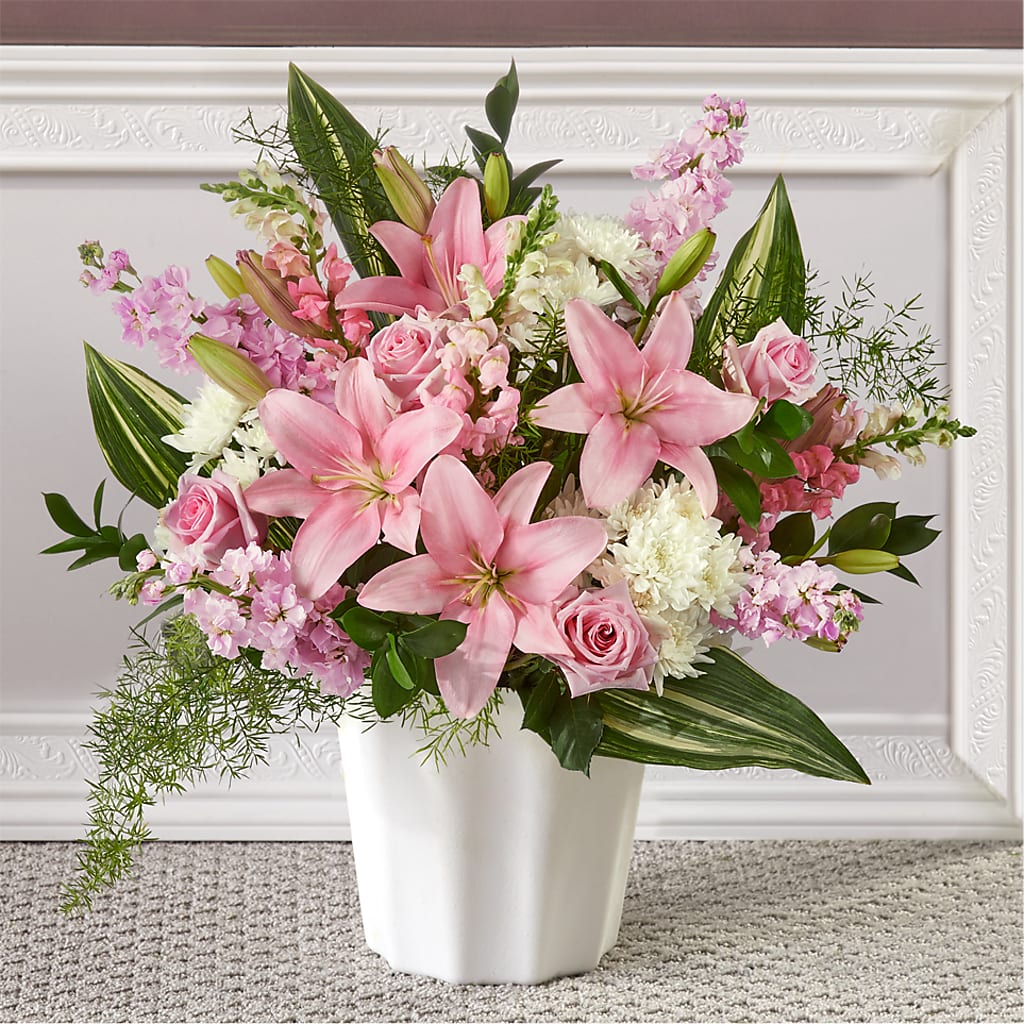 Simply Serene Floor Basket – D & L FLORIST & GIFTS LLC, Houston MO