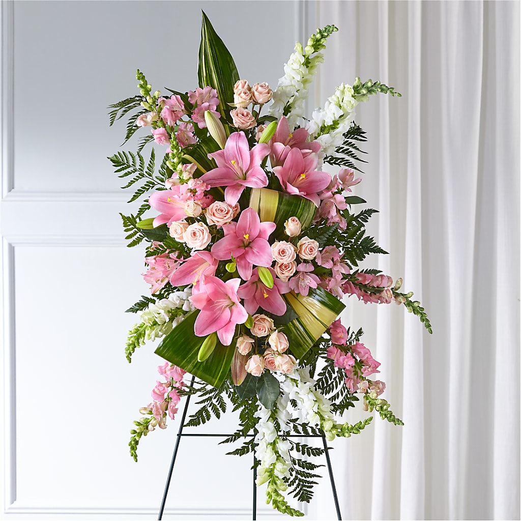 Elegant Embrace Standing Spray – D & L FLORIST & GIFTS LLC, Houston MO