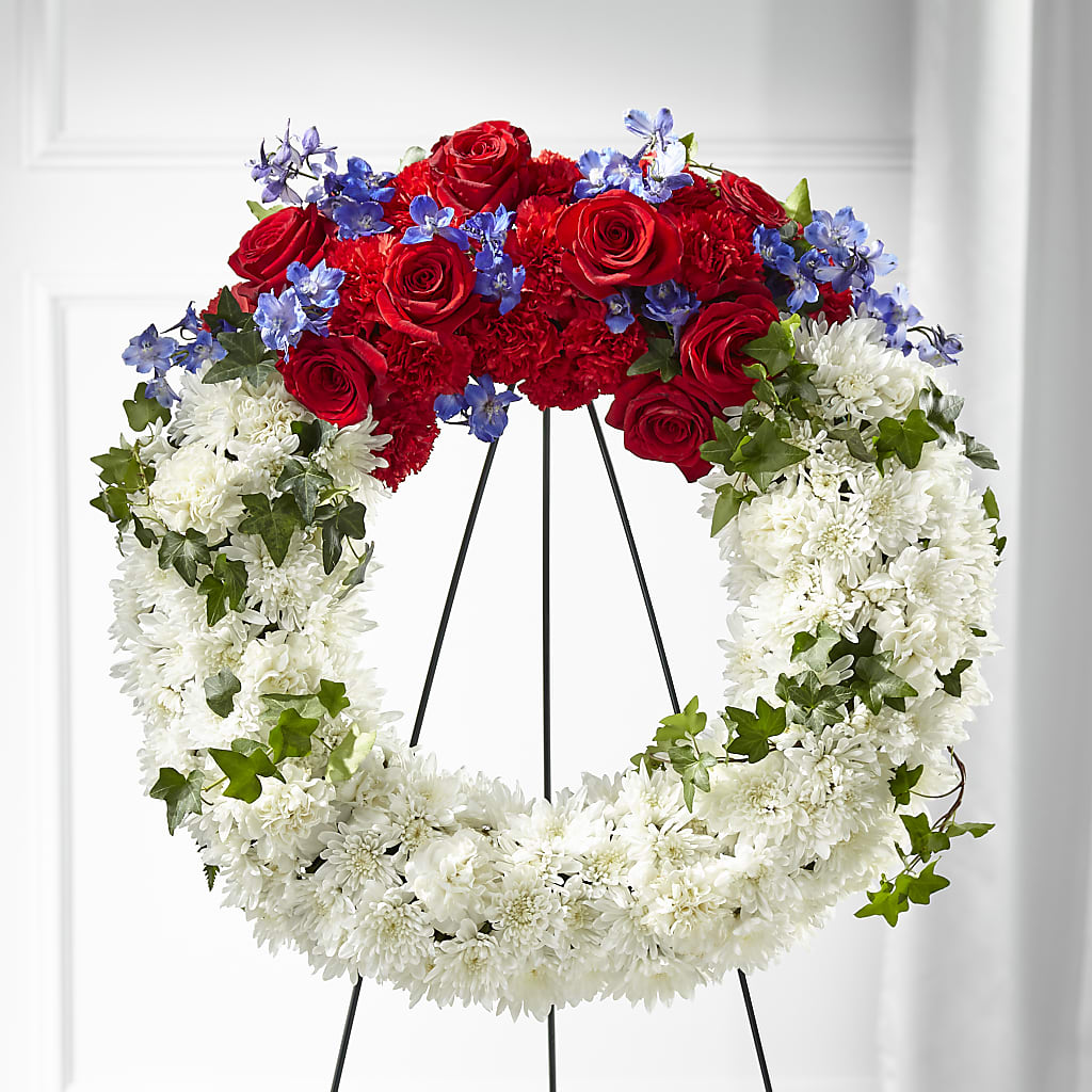 Patriotic Passion Wreath – D & L FLORIST & GIFTS LLC, Houston MO