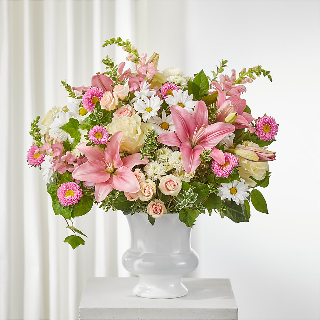 Empathetic Blooms Urn Arrangement – D & L FLORIST & GIFTS LLC, Houston MO