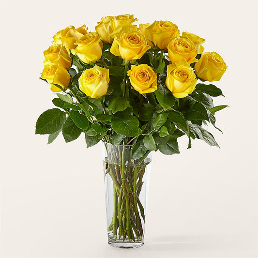 Long Stem Yellow Rose Bouquet – D & L FLORIST & GIFTS LLC, Houston MO
