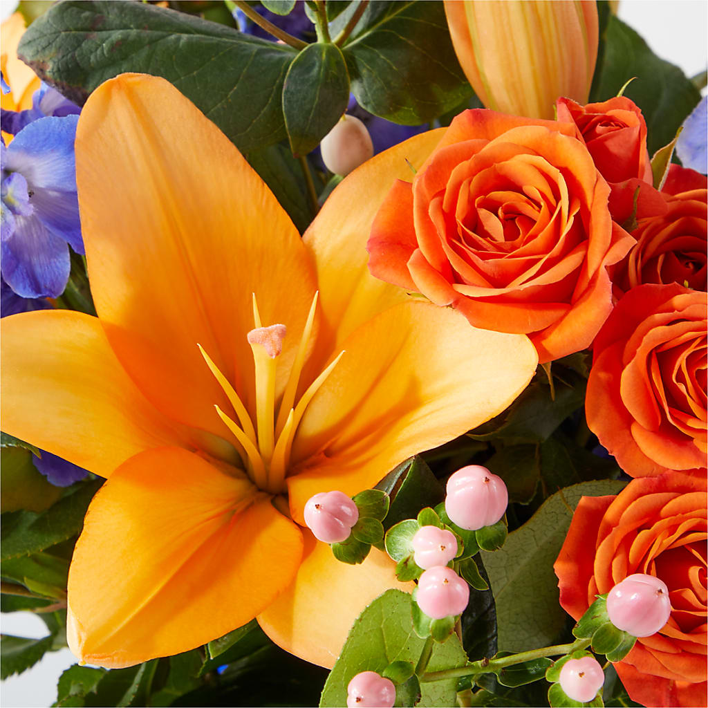 Radiant Citrus Bouquet – D & L FLORIST & GIFTS LLC, Houston MO