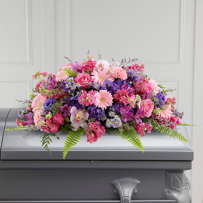 Glorious Garden Casket Spray – D & L FLORIST & GIFTS LLC, Houston MO