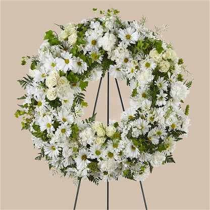 Faithful Wishes Wreath – D & L FLORIST & GIFTS LLC, Houston MO
