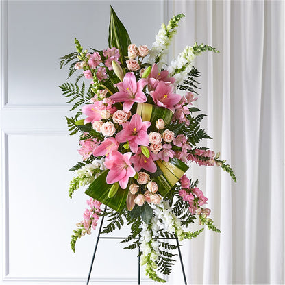 Elegant Embrace Standing Spray – D & L FLORIST & GIFTS LLC, Houston MO