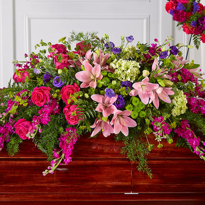 Radiant Tribute Casket Spray – D & L FLORIST & GIFTS LLC, Houston MO