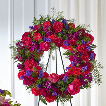 Calming Colors Wreath – D & L FLORIST & GIFTS LLC, Houston MO
