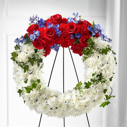 Patriotic Passion Wreath – D & L FLORIST & GIFTS LLC, Houston MO