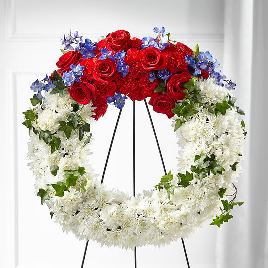 Patriotic Passion Wreath – D & L FLORIST & GIFTS LLC, Houston MO