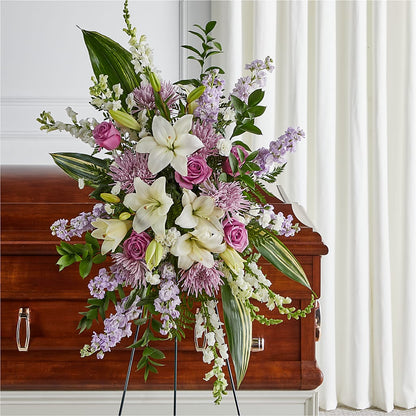Grateful Hearts Standing Spray – D & L FLORIST & GIFTS LLC, Houston MO